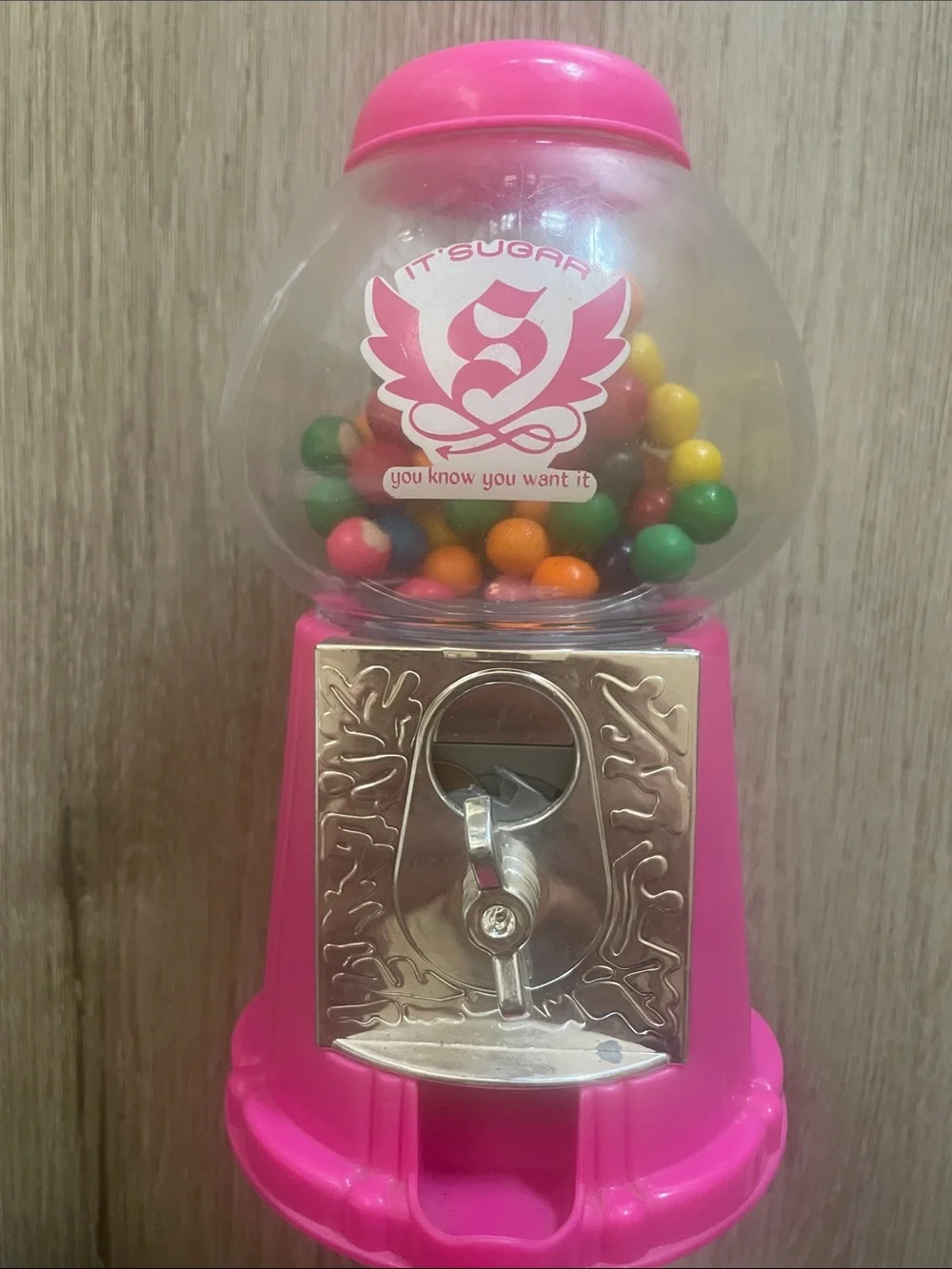 Sugar Pink Mini Candy or Gumball Dispenser | 8 Inches Tall